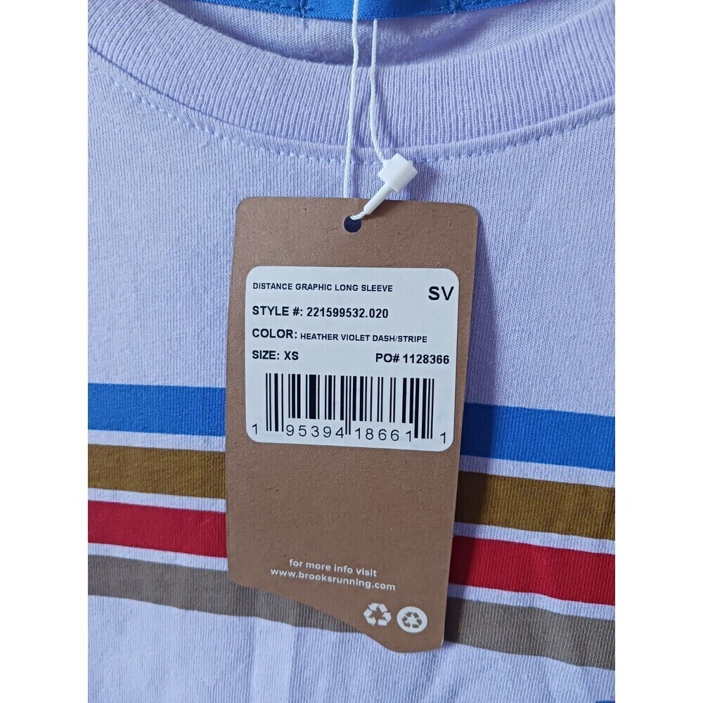 Brooks Top Distance Graphic Running Long Sleeve Heather Violet Size‎ XS - Picture 5 of 9
